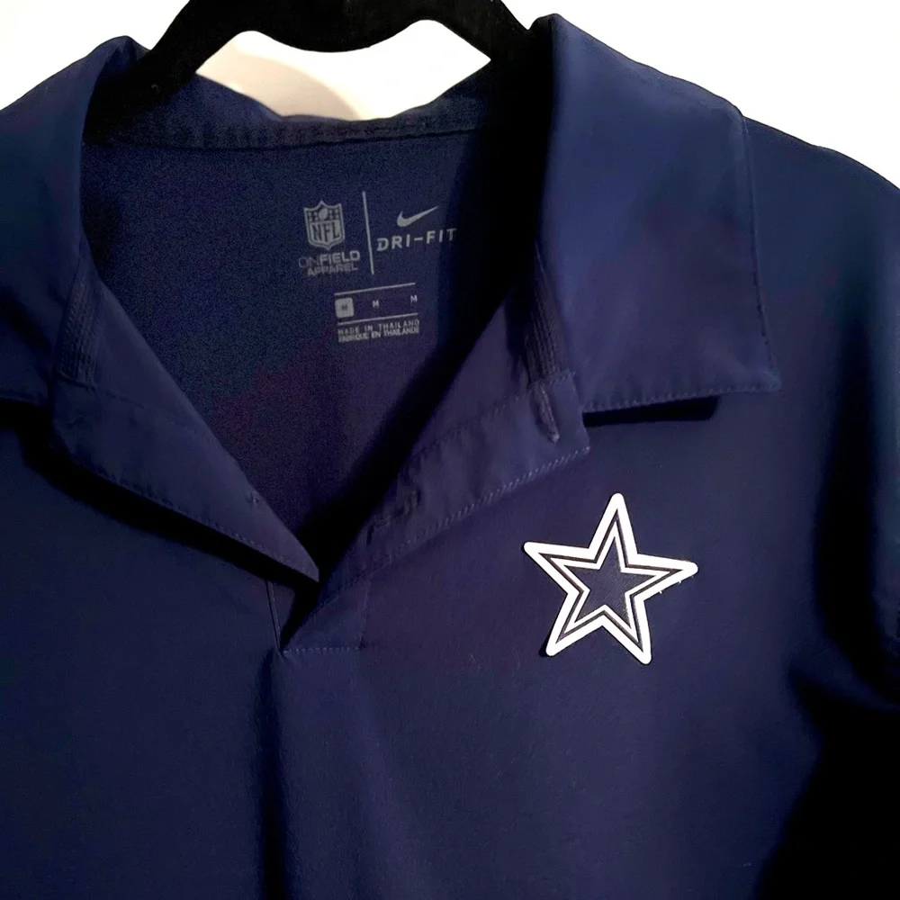 Nike Dallas Cowboy NFL Dri-Fit Polo Shirt-Men’s Navy‎ Size Medium